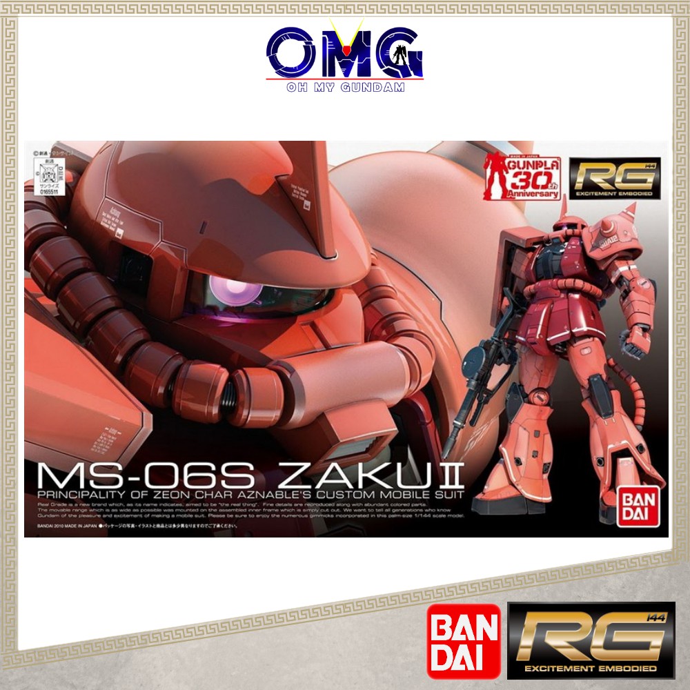 Bandai Gundam RG MS-06S Chars Zaku II 61595 65411 1/144 Real Grade OMG RG Zaku II Chars Zaku 2 Chars