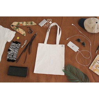 Canvas Bag ( White : S ) by Lazysuff