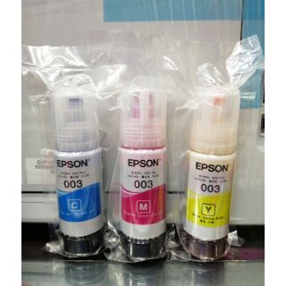 หมึก EPSON 003 ฟ้า, ชมพู, เหลือง 3สี แท้100%