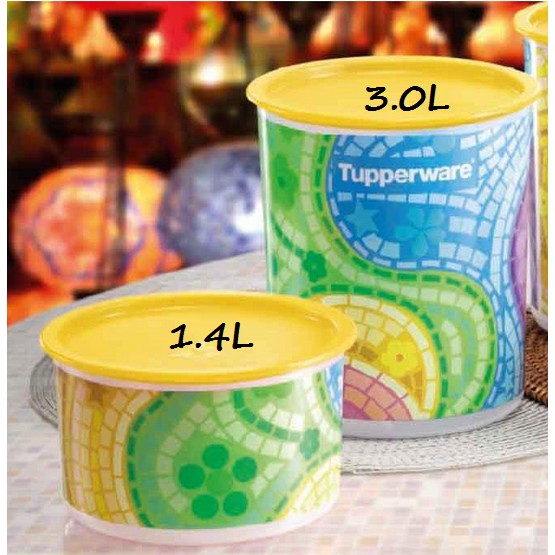 Tupperware Dolmabahce One Touch (1) 1.4 ลิตร &amp; (1) 3.0 ลิตร