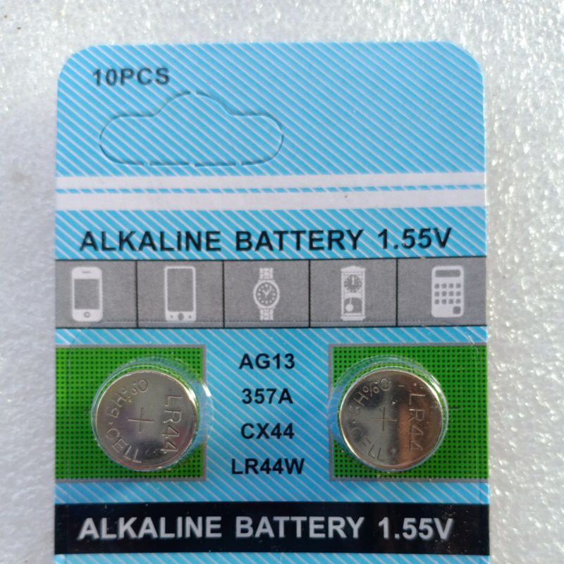 ถ่านกระดุม ถ่านนาฬิกา   AG13 357A CX44 LR44W ราคาแผงละ15บาท