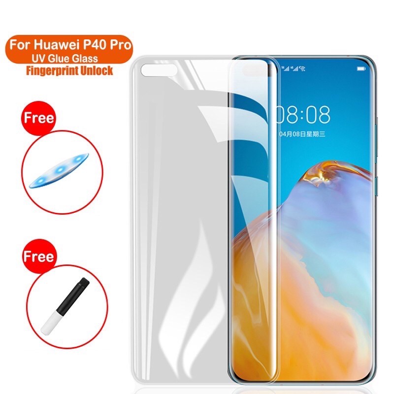(ส่งจากไทย)🔥ถูกที่สุด🔥ฟิล์มกระจกกาวเต็มจอ UV Huawei P40 Pro / P30 Pro