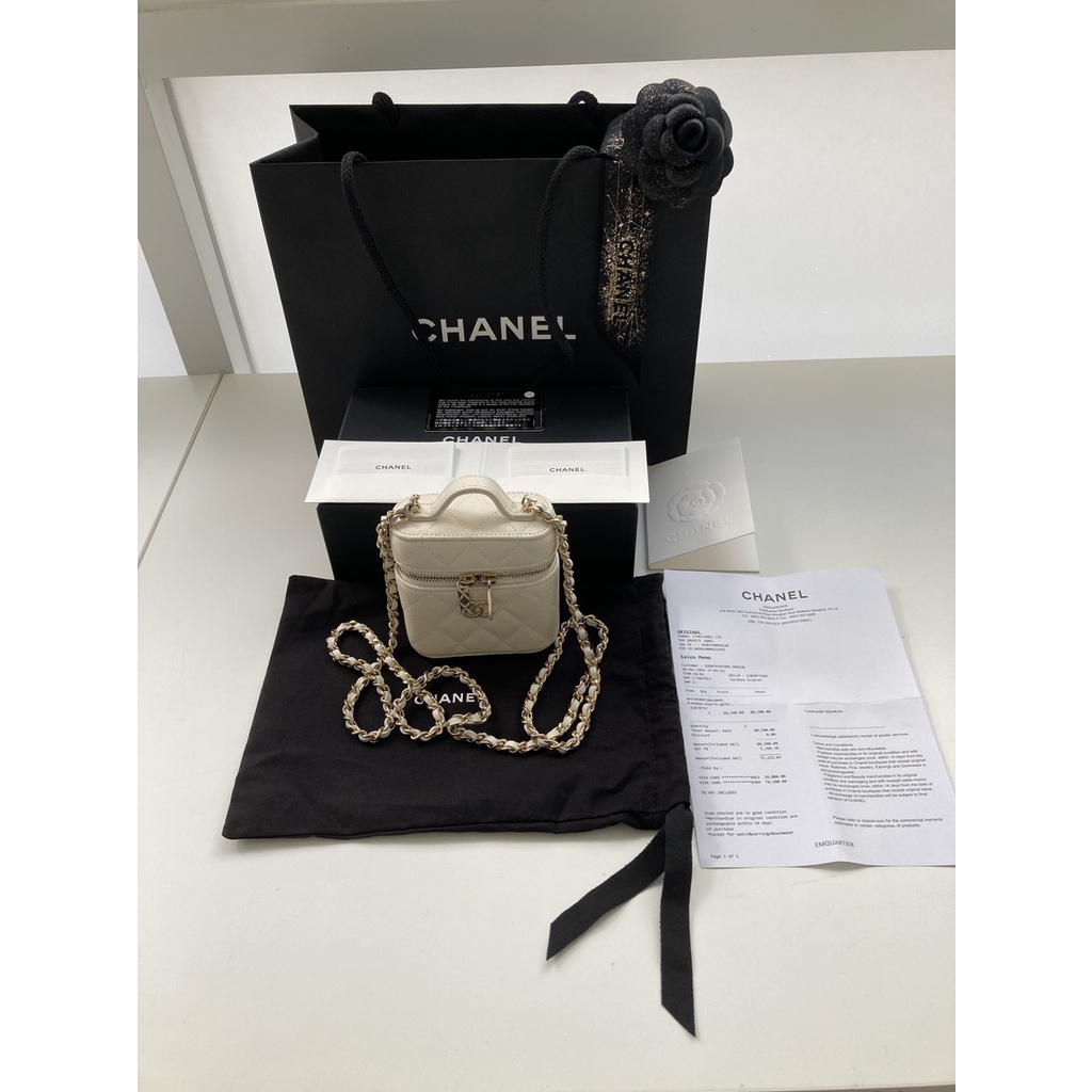 #CO220100011 Chanel / Vanity Top Handle Caviar GHW