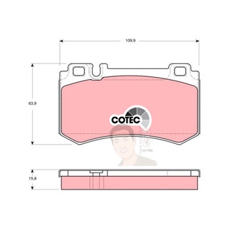 GDB1544 ผ้าเบรค-หลัง(TRW) (เนื้อผ้า COTEC) BENZ CLK240 (C209) 02-06, CLK63 AMG 06