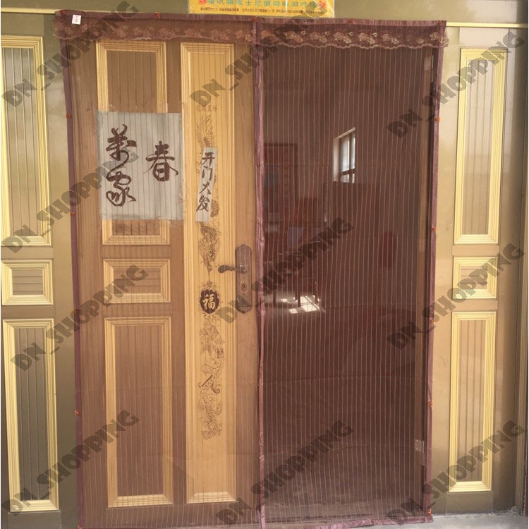 ม่านประตูกันยุงไซส์พิเศษ กว้าง120 - 200*210 ซม. รุ่นพรีเมี่ยม แบบสีล้วน 2สี - รูปที่ 7