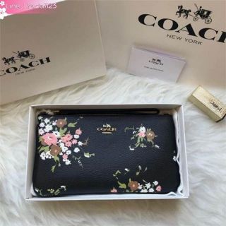 COACH LARGE WRISTLET WITH FLORAL BUNDLE PRINT ของแท้ ราคาถูก