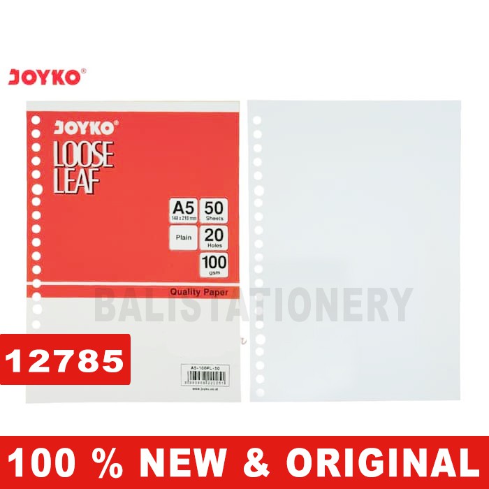 Joyko Plain Loose Leaf Refill A5 100GSM 50 แผ่น