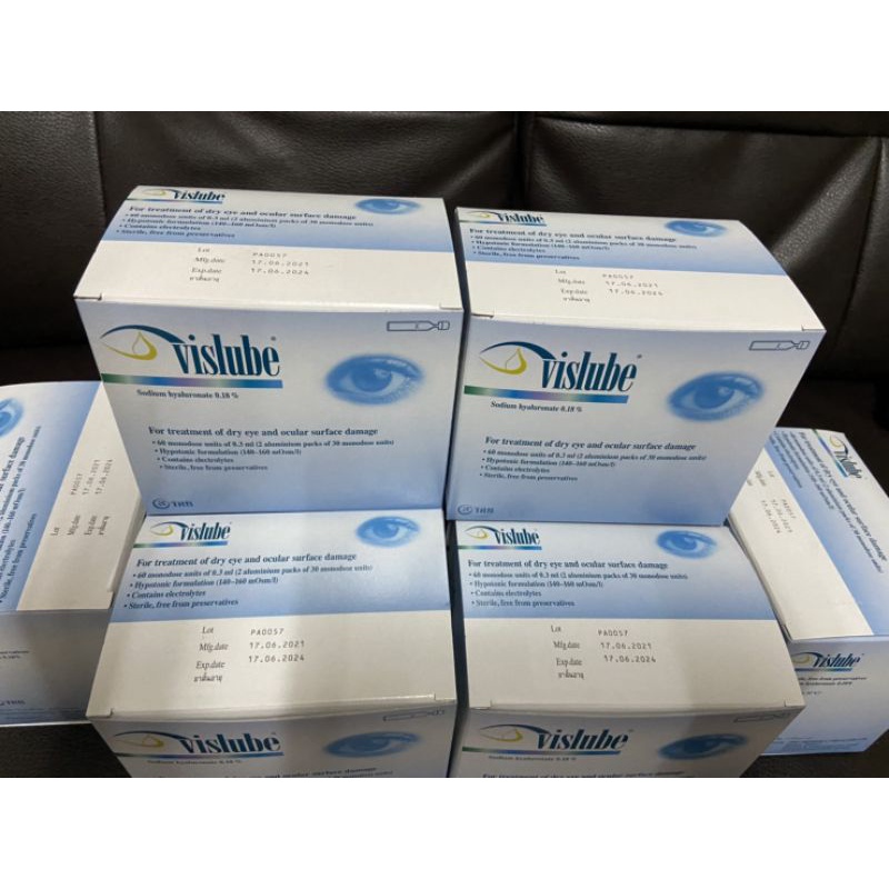 vislube ส่งฟรี ไม่คิดค่าส่ง️ น้ำตาเทียม️กล่องใหญ่ 60 หลอด พร้อมส่ง ...