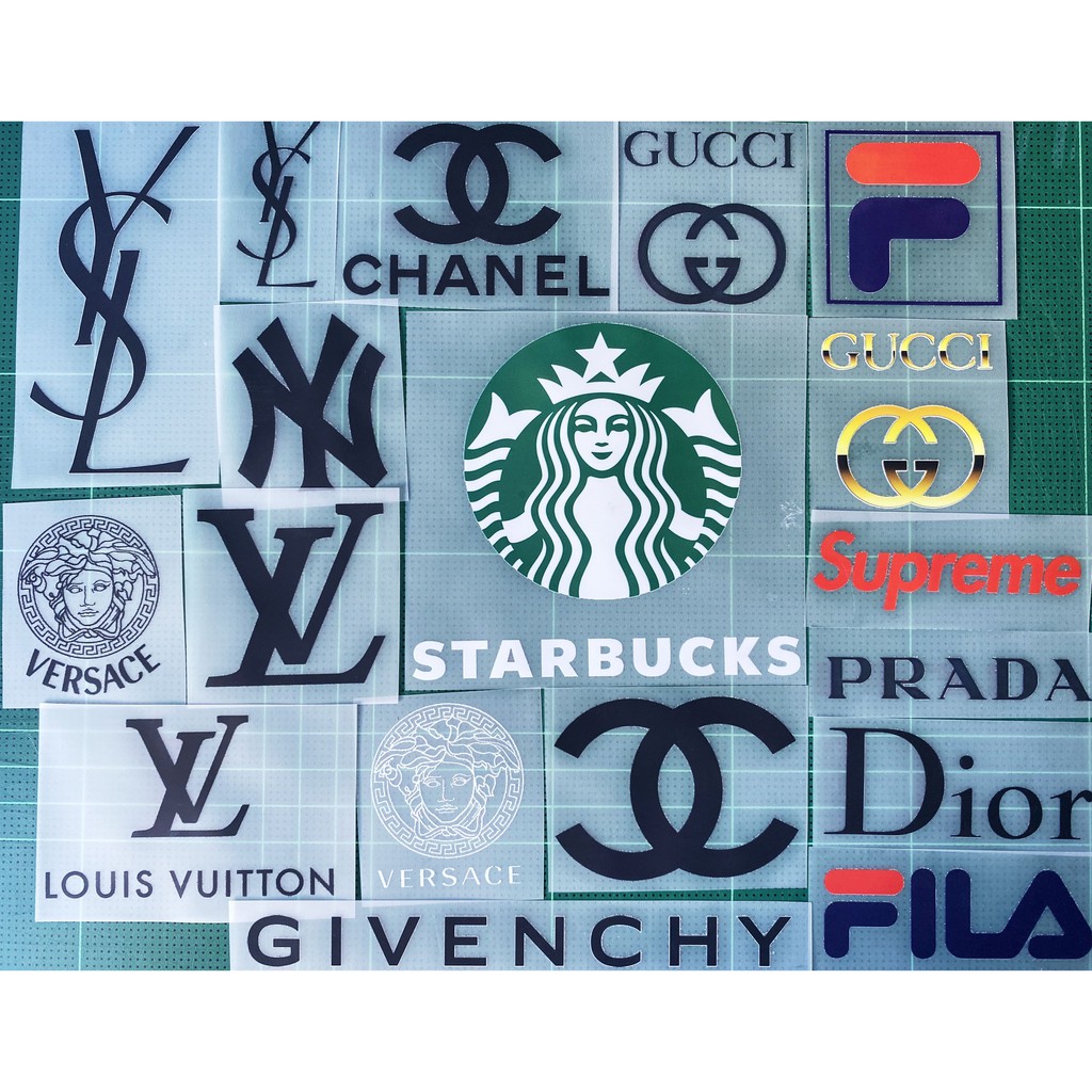 ตัวรีดติดเสื้อ โลโก้แบร์ดเนม Starbucks Fila Chanel Gucci สติกเกอร์รีดติดเสื้อ