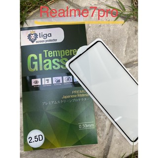 ฟิล์มกระจกกันรอย Realme7 pro ยี่ห้อ Liga(ลีก้า)