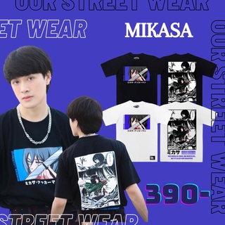 ผ้าฝ้ายคอกลมBadcompany Mikasa ackermanสามารถปรับแต่งได้from S-4XL