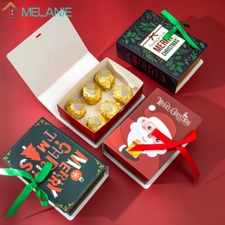 กล่องขนมรูปร่างหนังสือ Merry Christmas / ถุงของขวัญคริสต์มาส / ปีใหม่ 1 ชิ้น