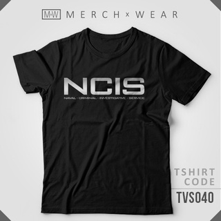 เสื้อยืดวินเทจ เสื้อคู่ เสื้อคนอ้วนผญ - โลโก้ NCIS - ทีวีซีรีส์ Tshirt (TVS040) เสื้อยืดผู้หญิง Tee