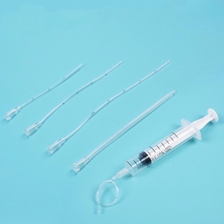 C-8 สายป้อนอาหารลูกนก Disposable feeding tube สลิงค์+เข็ม เข็มสำหรับสัตว์เลี้ยงเท่านั้นใช้กับคนไม่ได้ นกไม่ต้องใช้เข็ม