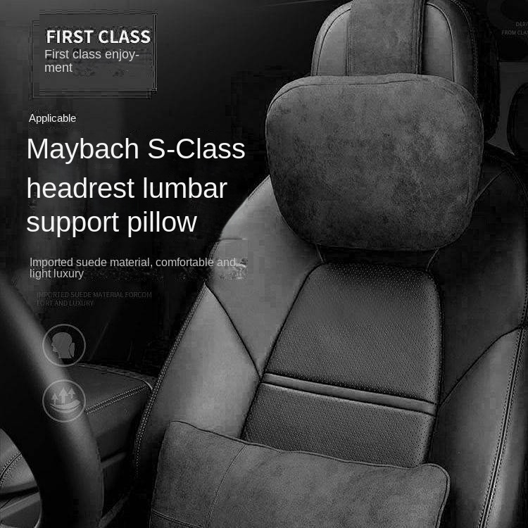Automotive Headrest Neck & Lumbar Cushion Mercedes-Benz Maybach S-Class Seat Back Waist Support