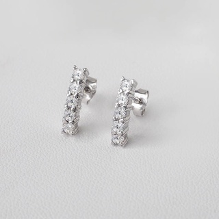 Silvermatters ต่างหูก้านลักซ์คริสตัลบาร์ (Big Crystal Bar Stud)