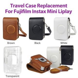 กระเป๋าเคสกล้อง หนัง PU สะพายไหล่ สไตล์เรโทร สำหรับ Fujifilm Instax Mini liplay