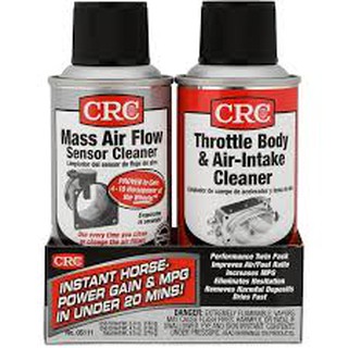 CRC นํ้ายาล้างแอร์โฟร์+ปีกผีเสื้อ Mass Air Flow +Throttle Body &amp; Air-Intake Cleaner ขนาด 128+142 กรัม