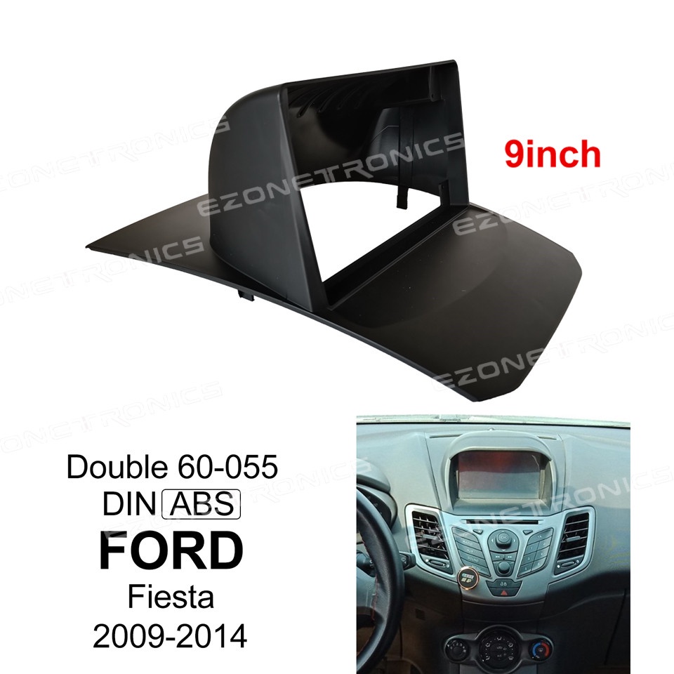 Fascia แผงเครื่องเล่น MP5 วิทยุ รถยนต์ กรอบ 9 นิ้ว Android 2Din สําหรับ 2009-2014 Ford Fiesta