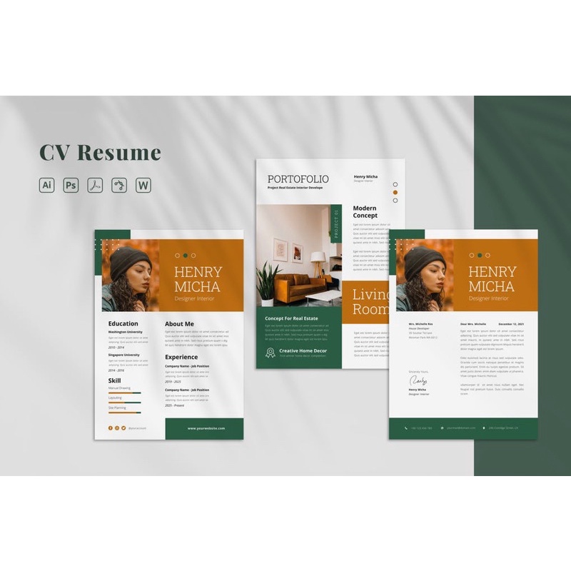 เรซูเม่แก้ในwordได้(ready-to-use resume) -กราฟฟิคเบา
