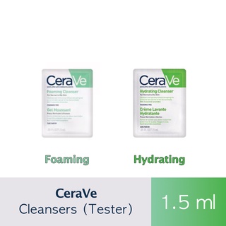 แท้💯/พร้อมส่ง❗️CeraVe Foaming / Hydrating Cleanser (Tester) 1.5 ml เซราวี คลีนเซอร์ ทำความสะอาดผิวหน้าและผิวกาย