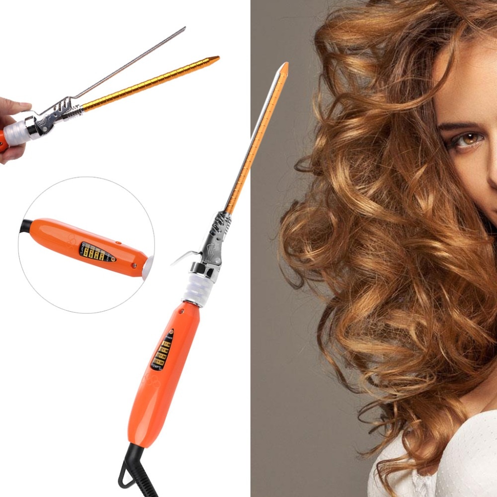 9mm 360 Degree Rotating Electric Hair Salon Curler Tool Ceramic Curling ...