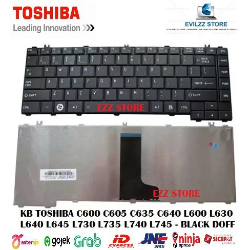 TOSHIBA C600 C600D C605 C635 C640 C640D L600 L630 L635 L640 L640D L645 L645D สีดํา DOFF คีย์บอร์ดใหม