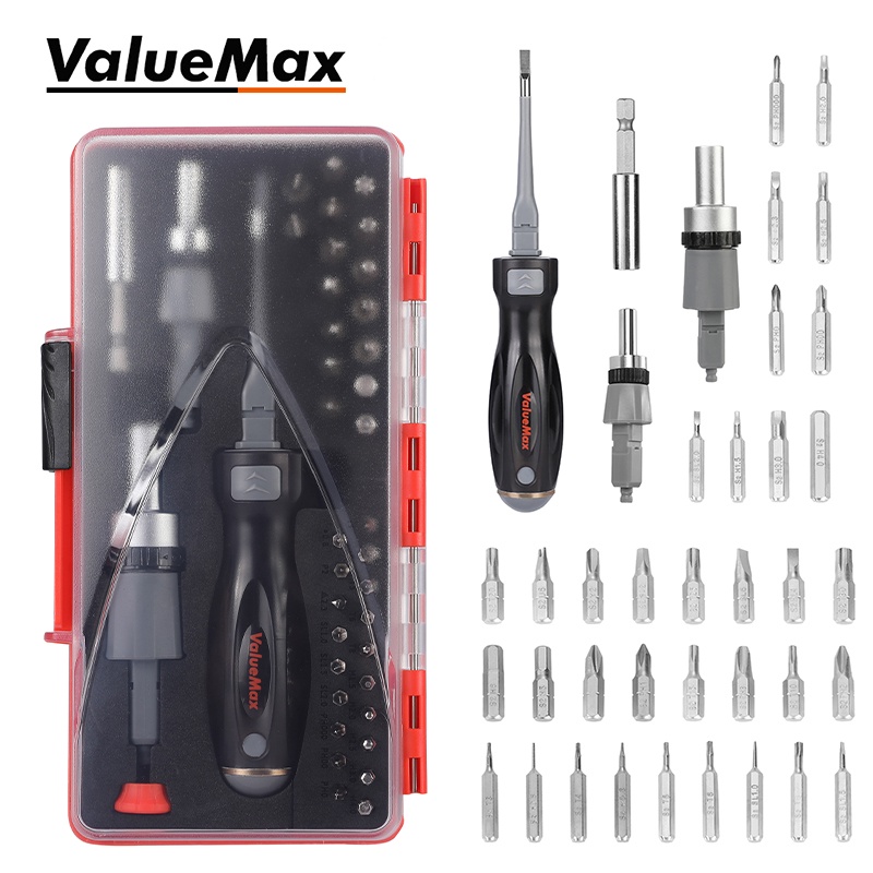 Valuemax 40 in 1 ชุดไขควงวงล้อ อเนกประสงค์ 40 ชิ้น ชุดเครื่องมือไขควงไฟฟ้า ชุดเครื่องมือซ่อม DIY