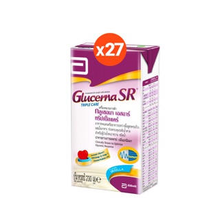 [หมดอายุ 06/66 ส่งฟรี] Glucerna SR กลูเซอนา เอสอาร์ นมพร้อมดื่มชนิดน้ำ วานิลลา 230 มล. 27 กล่อง Glucerna SR Vanilla 230ml x 27 สำหรับผู้ใหญ่