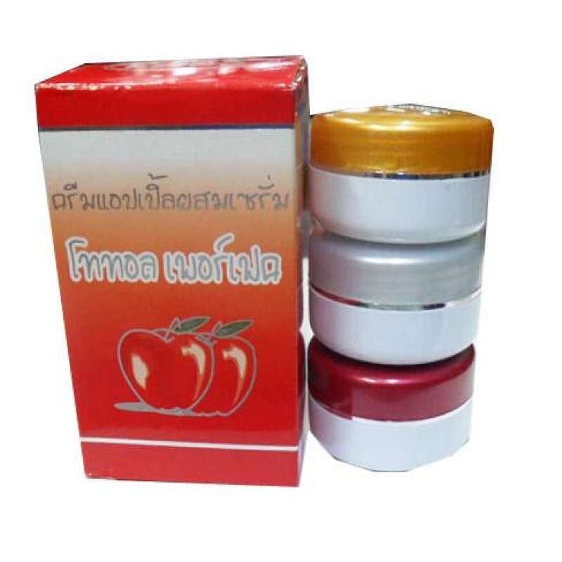 (มีส่งด่วน)ครีมแอปเปิ้ล ผสมเซรั่ม โททอล เพอร์เฟค ( 1 กล่อง )