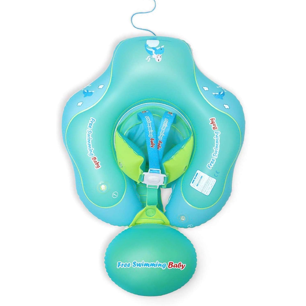 Inflatable Baby Swimming Pool Floats Ring with Safety Bottom Support