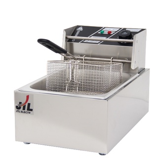 ⚡️ส่งไว ขายดี⚡️หม้อทอดไฟฟ้า 1อ่าง เพื่อการพาณิชย์ ขนาด6ลิตร (E81) Commercial deep fryer