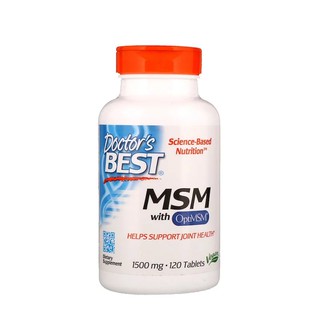 Doctors Best, MSM with OptiMSM, 1,500 mg, 120 Tablets