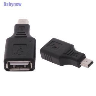 (Babynew) อะแดปเตอร์ปลั๊กแปลง Usb 2.0 Female To Mini Usb Male Plug Otg