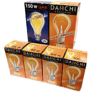 [5,5เก็บโค้ดหน้าร้านส่งฟรี30.-] DAI-ICHI หลอดไส้ หลอดดวง 25-200W ขั้ว B22-E27 แสงวอร์มไวท์ หรี่ได้