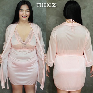 ชุดคลุมนอนแสนเย้ายวน มีไซต์S-4XL ชุดนอนคนอ้วน สาวอวบ