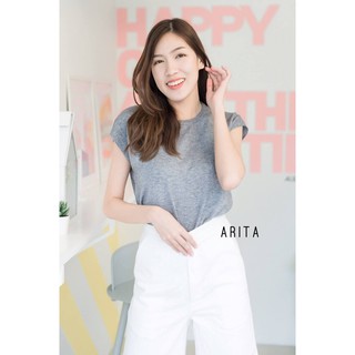 เสื้อยืดไหมพรมผ้านุ่มมมมม คอกลมแขนสั้น arita