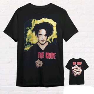 T-shirt  เสื้อยืด พิมพ์ลายวงร็อค The Cure Band Robert Smith สไตล์อังกฤษ สําหรับผู้ชาย และผู้หญิงS-5XL