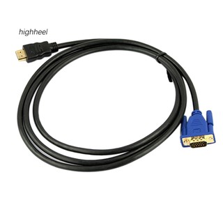 【สายเคเบิ้ล 6 ฟุต 1 . 8 เมตร Vga Hdmi Gold Male To Vga Hd - 15 1080 P Hd - Vga M / M Wire