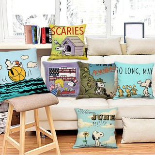 Cute Cartoon Snoopy Pattern Throw Pillowcase  Bedroom Pillowcase Cushion Cover