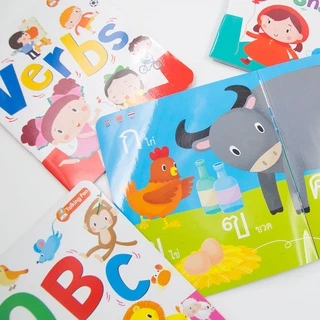 MISBOOK ชุด First Words for Kids 3 ภาษา 8 เล่ม และหนังสือโน้ตเพลงภาษาอังกฤษ มาพร้อมปากกาพูดได้ รุ่นนกฮูก 32 GB