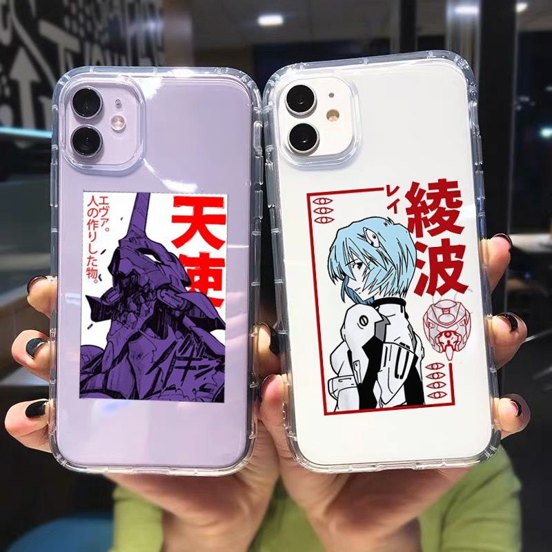 Cute Genesis Evangelion Japan Anime Clear Phone Case For IPhone 11 Pro 12 XR X XS MAX 7 8 6Plus Soft TPU Cover Fundas