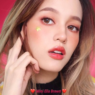 Mini Ella สีน้ำตาล / สีเทา by Kitty kawaii 🎀 คอนแทคเลนส์รายเดือน &gt;&gt; 0.00 ถึง -5.00 &lt;&lt;