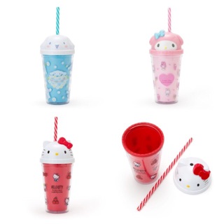 แก้ว Clear Cup พร้อมหลอด ลาย Sanrio