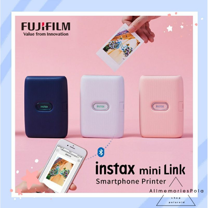 ✅Fujifilm Instax Mini Link Smartphone Printer เครื่องพิมพ์โพลารอยด์ 📌 ประกันศูนย์ 1ปี