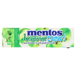 🔥The Best!! เมนทอส อินเครดิเบิ้ล ชิว ลูกอมเคี้ยวหนึบ รสแอปเปิ้ล 45กรัม Mentos Incredible Chew Candy Chewy Apple Flavor 4