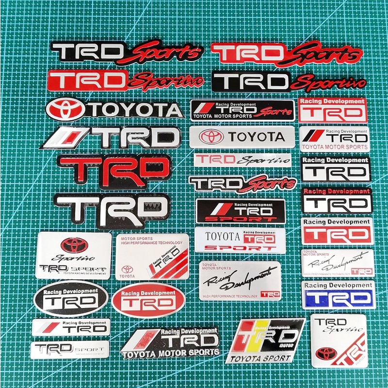 Trd สติกเกอร์โลโก้โลหะ 3D สําหรับติดตกแต่งรถยนต์ Toyota HV YARiS GRMN RZ RC RS Prius