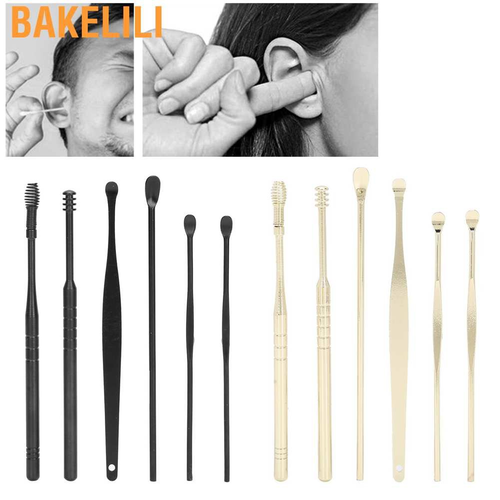 Bakelili Portable Earwax Removal Cleaner Set U Shape Ear Spoon Spiral