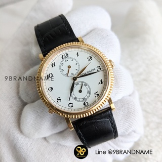 นาฬิกามือสองแท้100% Patek Phillippe⌚Travel​ Time​ 5034r 18K​ Rose​Gold​ หน้าขาว​ สายหนัง​จระเข้​ สีดำ