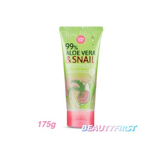 เจลบำรุงผิว Cathy Doll 99% Aloe Vera &amp; Snail Serum Soothing Gel 175g